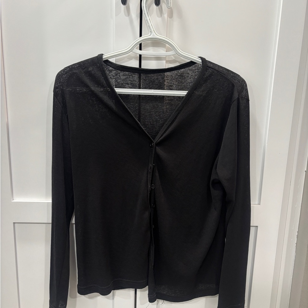 Black Women's Button-Up Top